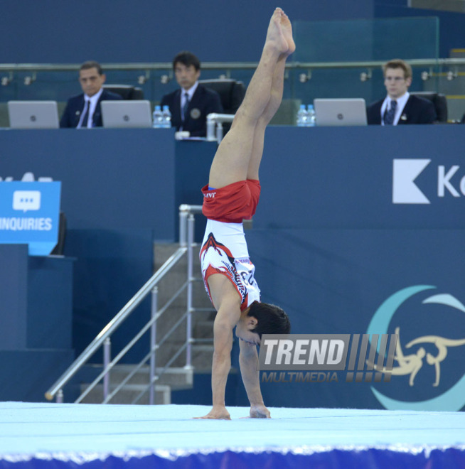 Bakıda idman gimnastikası üzrə Dünya Kuboku yarışlarının ilk günü start götürüb. Azərbaycan, 19 fevral, 2016